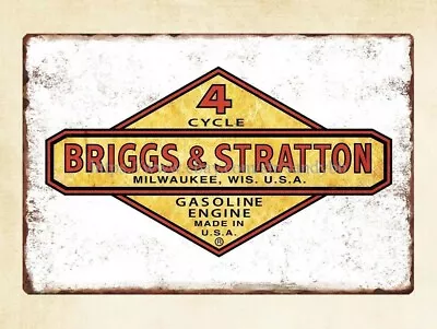 4 Cycle Gasoline Engine Briggs & Stratton Garage Auto Shop Metal Tin Sign • $18.95