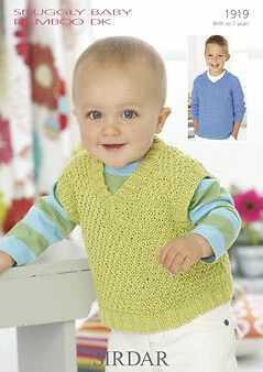 £3.49 • Buy Sirdar Baby Knitting Pattern - Sweater And Tanks - 1919 - Snuggly Baby Bamboo DK