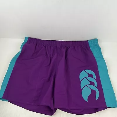 Canterbury Of New Zealand Rugby Shorts Mens 4XL Purple/Blue • £25.06