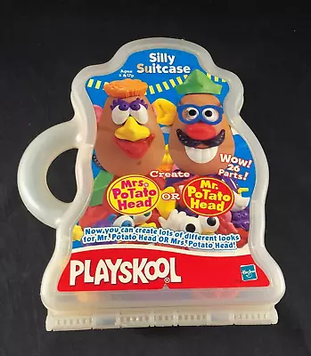Vintage 2000 Playskool Mr  Mrs Potato Head Silly Suitcase 26 Pc Complete Hasbro • $11.66