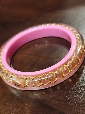 Vintage Juicy Couture Gold Chain In Lucite Bangle Bracelet • $20