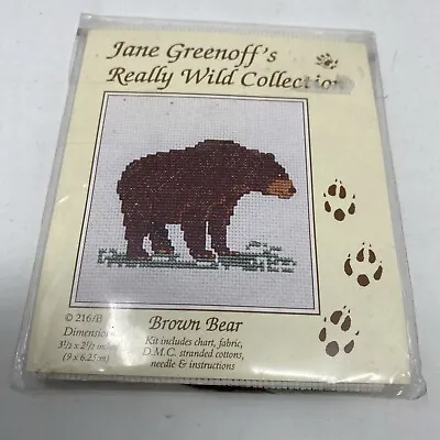 Jane Greenoff’s Counted Cross Stitch Kit Really Wild Collection (Brown Bear) • £8