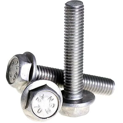 8mm M8 A2 STAINLESS STEEL FLANGED HEX HEAD BOLTS FLANGE HEXAGON SCREWS DIN 6921 • £25.55