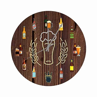 Beer Lover Wall Clock Bar Decor Cool Modern Home Decor Guinness Corona Miller • $36.90