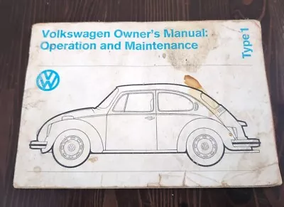 1974 Volkswagen Owner's Manual Type 1 Beetle - Slight Water Damage See Photos • $24.99