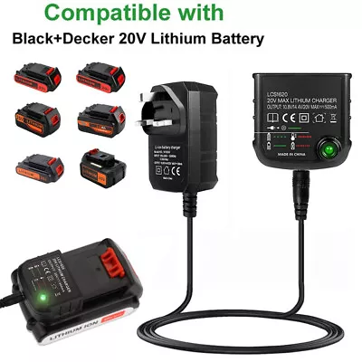 Replacement Lithium-Ion Battery Charger For Black & Decker LBXR20 14.4V 18V 20V • £12.59