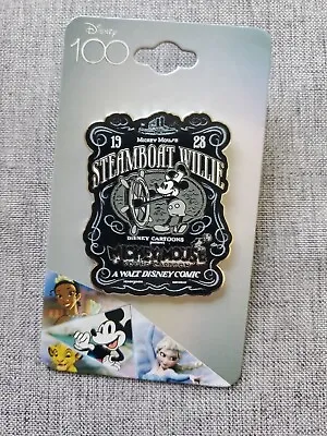 Disney 100 Mickey Mouse Steamboat Willie Poster Enamel Pin-cartoon-New • $14
