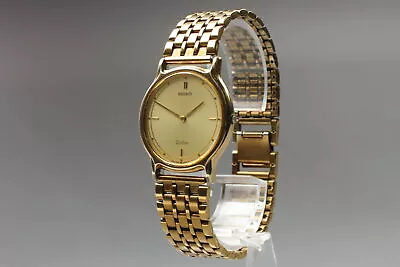 [Exc+5] Vintage Seiko Dolce 9530-6000 Gold Quartz Mens Watch  From JAPAN • $109.90