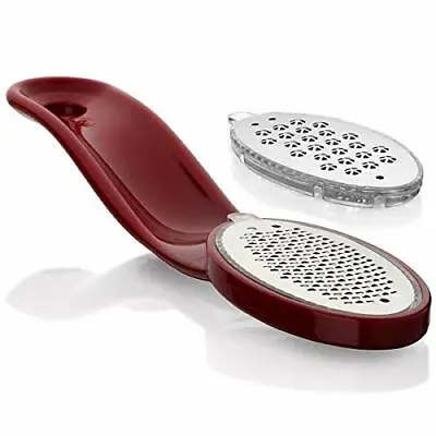 Microplane 70807 XL Pro 2-in-1 Foot File/Buffer System For Pedicures - Red • $11.99