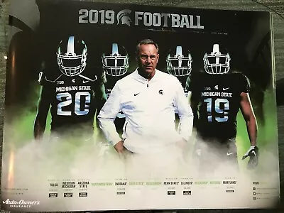 2019 Michigan State Spartans Football Poster MSU Mark Dantonio Brian Lewerke C • $9.99