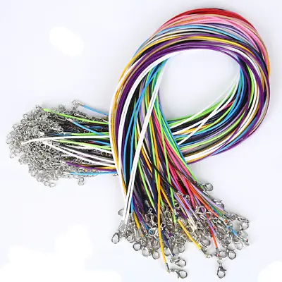 Superb Quality Leather String Cord For Necklace Pendants Charms Lobster Clasps • £2.21