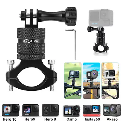 $12.96 • Buy Action Camera Motorcycle Mount Bicycle Handlebar Adapter Mount For GoPro Bracket