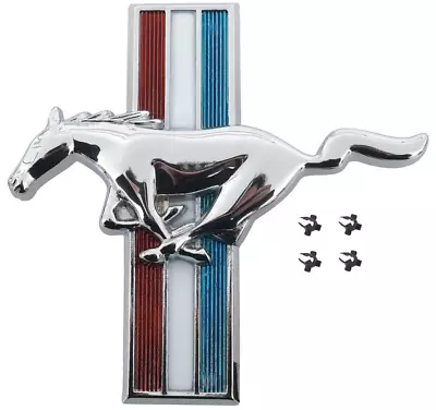 Running Horse Tri-Bar Fender Emblem For 1964-68 Ford Mustang LH Side Pin-On • $21.99