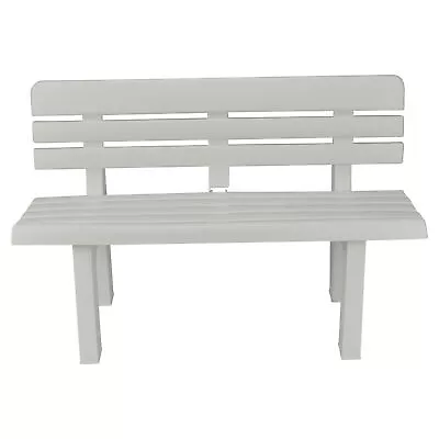 2 Seater Plastic Garden Bench Weather Resistant Relaxing Outdoor Furniture  • £36.99