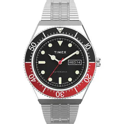 Mens Automatic Wristwatch TIMEX M79 TW2U83400 Stainless Steel Black • $488.24