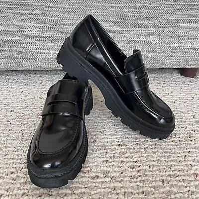 Zara Chunky Sole Faux Patent Leather Loafer • $45