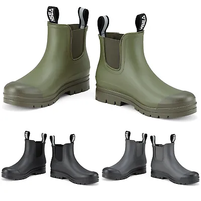 HISEA Women Ankle Chelsea Rain Boots Waterproof Arch Support Garden Yard Working • $29.79