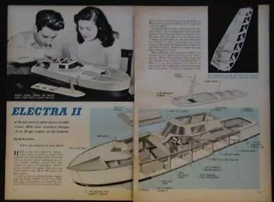 32  Cabin Cruiser Electra II Streamline 1949 How-To Build PLANS • $11.89