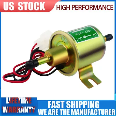 Universal 12V 4-7 PSI Electric Fuel Pump HEP-02A Gas Diesel Inline Low Pressure • $14.69