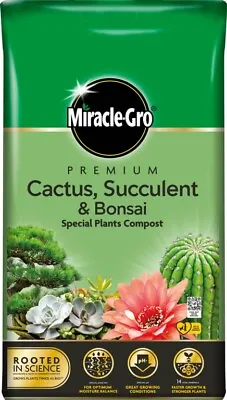 £7.99 • Buy Miracle Gro Premium Cactus Succulent Bonsai Compost With Vital Minerals 6L Bag