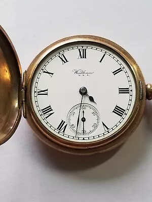 Antique 1928  WALTHAM Pocket Watch USA 7 Jewels Traveller Dennison Case 26476064 • £35