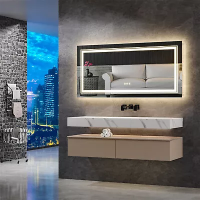 42  LED Vanity Mirror For Bathroom Large Dimmable Wall Mirrors Anti-Fog Backlit • $135.91