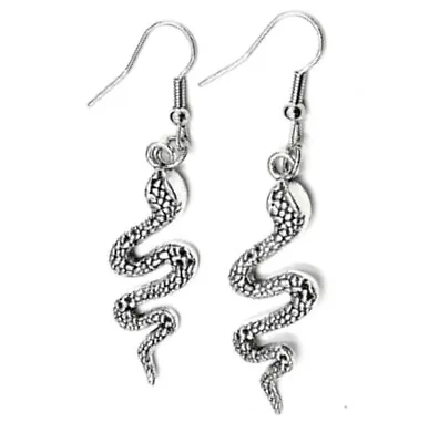 Snake Drop Earrings In Silver Perfect Ladies Gift Comes In Jewellery Gift Bag • $5.59