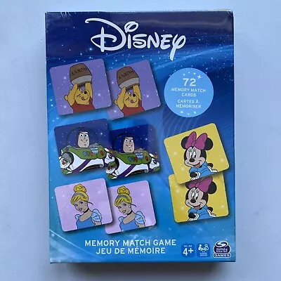 Disney Memory Match Card Game Spin Master Games 2-4 Players Ages 4+ 72 Cards • $14.75