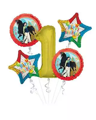 Mulan Happy Birthday Balloon Bouquet (5 Balloons) Viva Party • $10.99