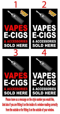 $11.07 • Buy Vape Shop Window Sign Sticker Graphic Decal Advert 003