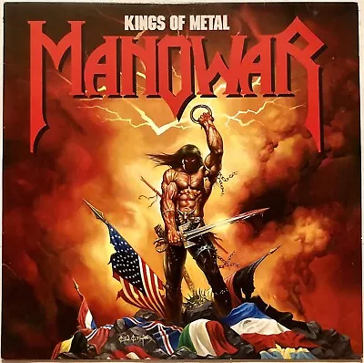 Manowar Kings Of Metal Vinyl 12 Inch Record Allied Press 81930-1 Atlantic 1988 • $74.99