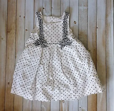 Gorgeous Mayoral Chic Polka Dot And Stripe Linen Dress 18-24M • £15.99