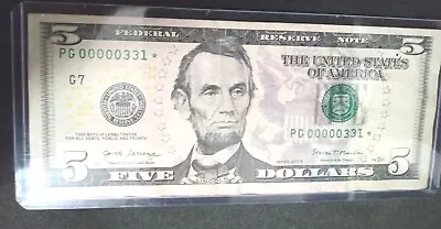 $5 Dollar Bill Star Low Serial Number 2017 A • $220