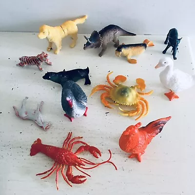 Barn Animals Bulk Lot X 12 Wild Farm Figure Children Kids Plastic Toy Figurines • $13.75