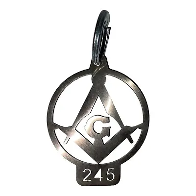 #245 Masonic G Key Ring Fob Pendant Mason Freemason Lodge Compass Keychain 700 • $11.99