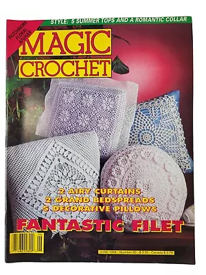 Magic Crochet Magazine June 1994 Number 90 Summer Tops And Romantic Collar • $14.95