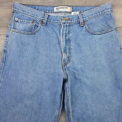 Vintage Levis Jeans Mens 35X34 Blue Denim 550 Relaxed Fit Stone Washed Pants • $24.95