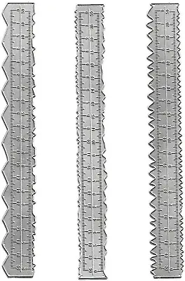 Irregular Deckle Edge Ruler 3 Pcs Sets 8.7 Inch Paper Tearing Ruler For Cutting • $12.93