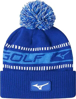 NEW Mizuno Golf Tour Blue Knit Pom Winter Hat • $24.26