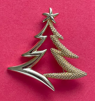 Erwin Pearl Christmas Tree Brooch Pin Gold Open Rare Book Piece Mcm Htf Vintage • $165