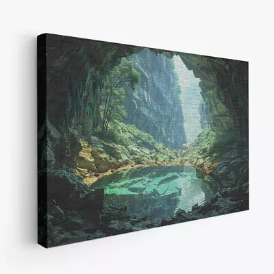 Beautiful Cave Design 1 Horizontal Canvas Wall Art Prints Pictures • $58.99