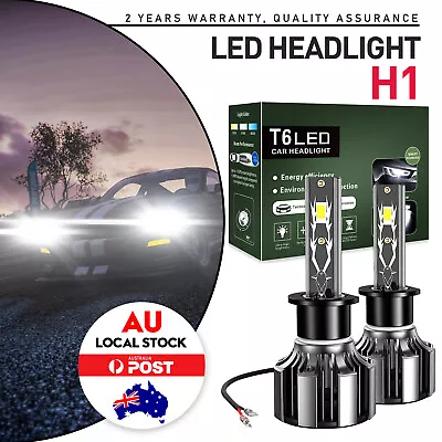 2x H1 LED Headlight Bulbs Conversion Kit High Low Beam Super Bright 6000K White • $36.99