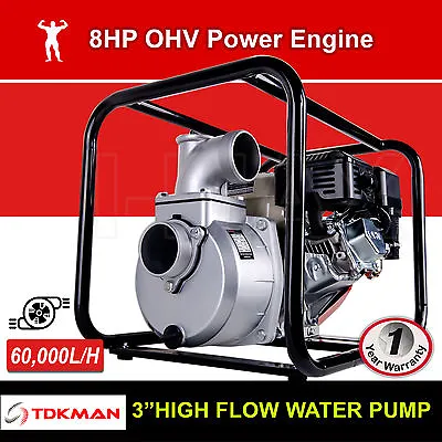 TDKMAN 3 Inch 3  Petrol High Flow Water Transfer Pump Fire Fighting Irrigation • $329.90