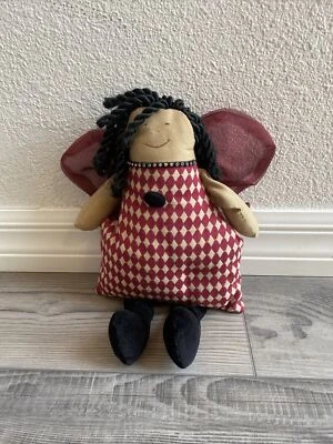 $29.99 • Buy Woof & Poof Fairy Angel Doll Plush Tapestry Doll 14” 2003 Maroon Gold Diamonds