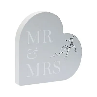 Amore Heart Mantel Plaque Mr & Mrs • £15