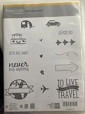 £14.99 • Buy Stampin’ Up Project Life Let’s Get Away Clear Stamps Caravan Travel World Arties