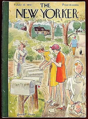 The New Yorker Magazine ~ July 12 1941 ~ Garrett Price Ladies Checking Mailbox • $59.99