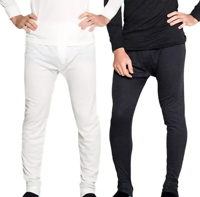 2 Pack Mens Wool Blend Thermal Long Johns Pants Black Or Beige • $24.95