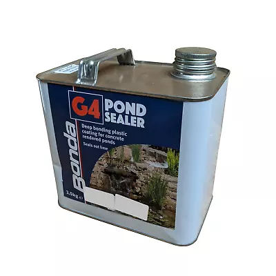 G4 POND WATERPROOF SEALER PAINT BLACK 2.5kg BONDING SEALANT COATING PLASTIC • £85.95