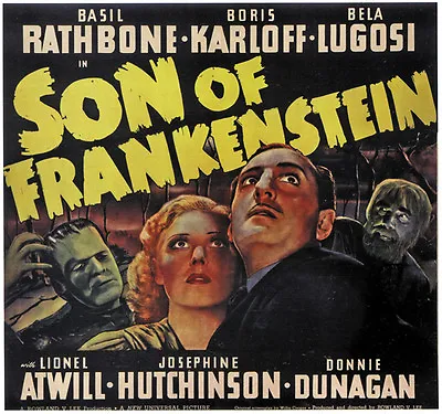Son Of Frankenstein (1939) Bela Lugosi Boris Karloff Horror Movie Poster 13 • $6.49